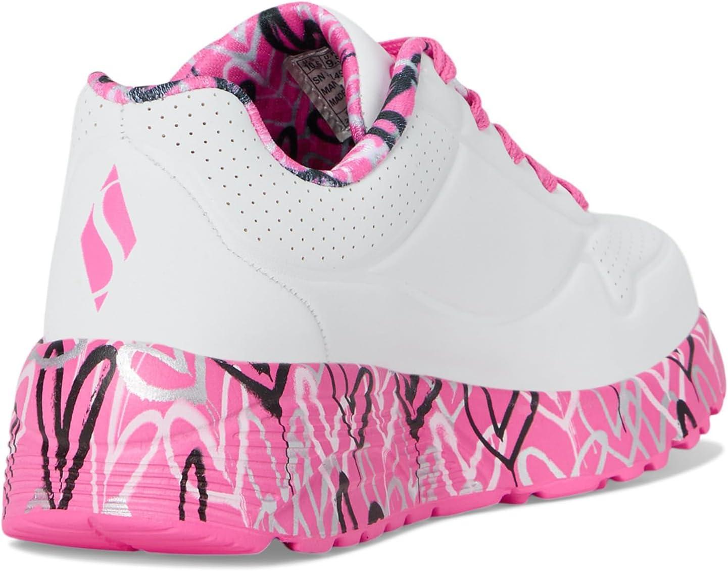 image:imageSkechers Womens Uno Lite Lovely Luv 314976l Little KidBig KidWhiteHot Pink