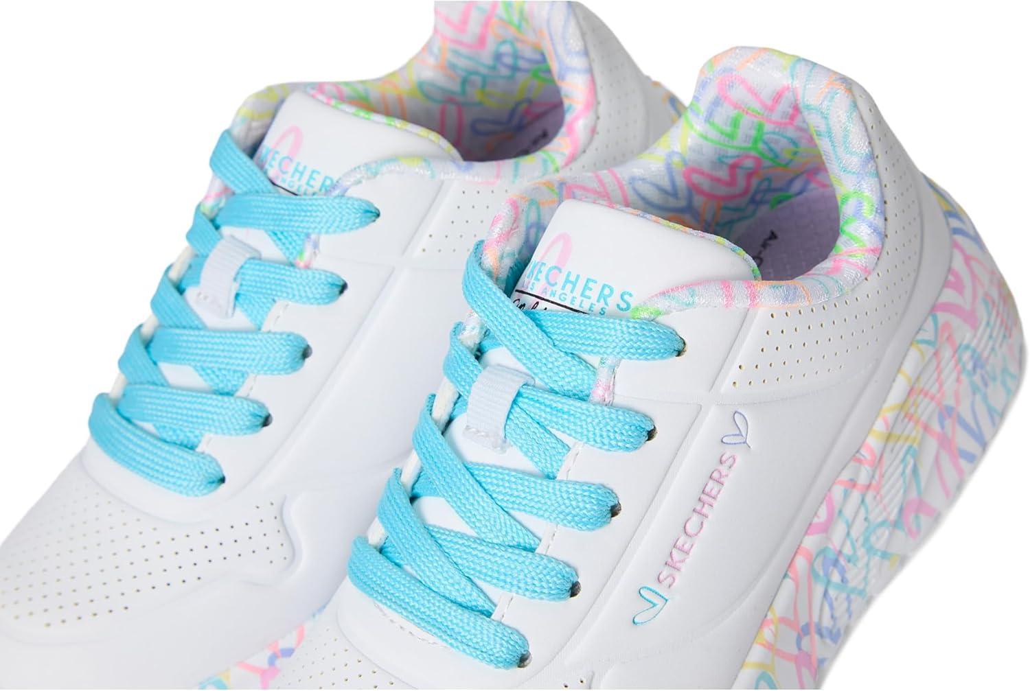 image:imageSkechers Womens Uno Lite Lovely Luv 314976l Little KidBig KidWhitePinkTurquoise