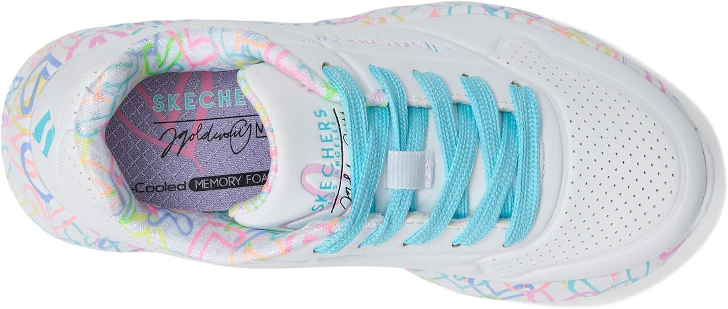 image:imageSkechers Womens Uno Lite Lovely Luv 314976l Little KidBig KidWhitePinkTurquoise
