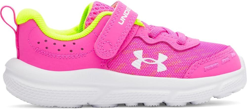 image:imageUnder Armour Boys Infant Assert 10 Alternate Closure652 Rebel PinkHigh Vis YellowWhite