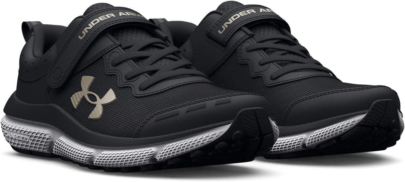 image:imageUnder Armour Girls Pre School Assert 10 Alternate Closure001 BlackBlackMetallic Gold