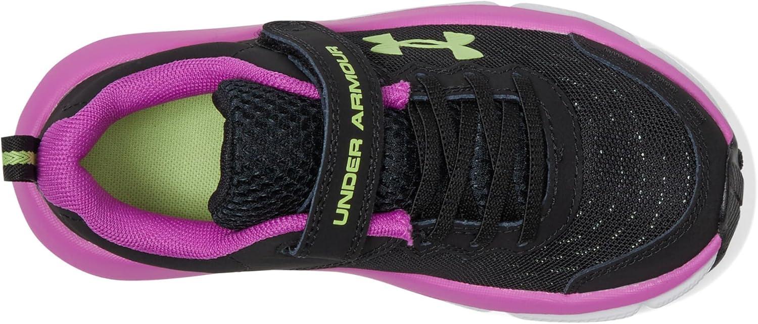 image:imageUnder Armour Girls Pre School Assert 10 Alternate Closure002 BlackVivid MagentaMorph Green