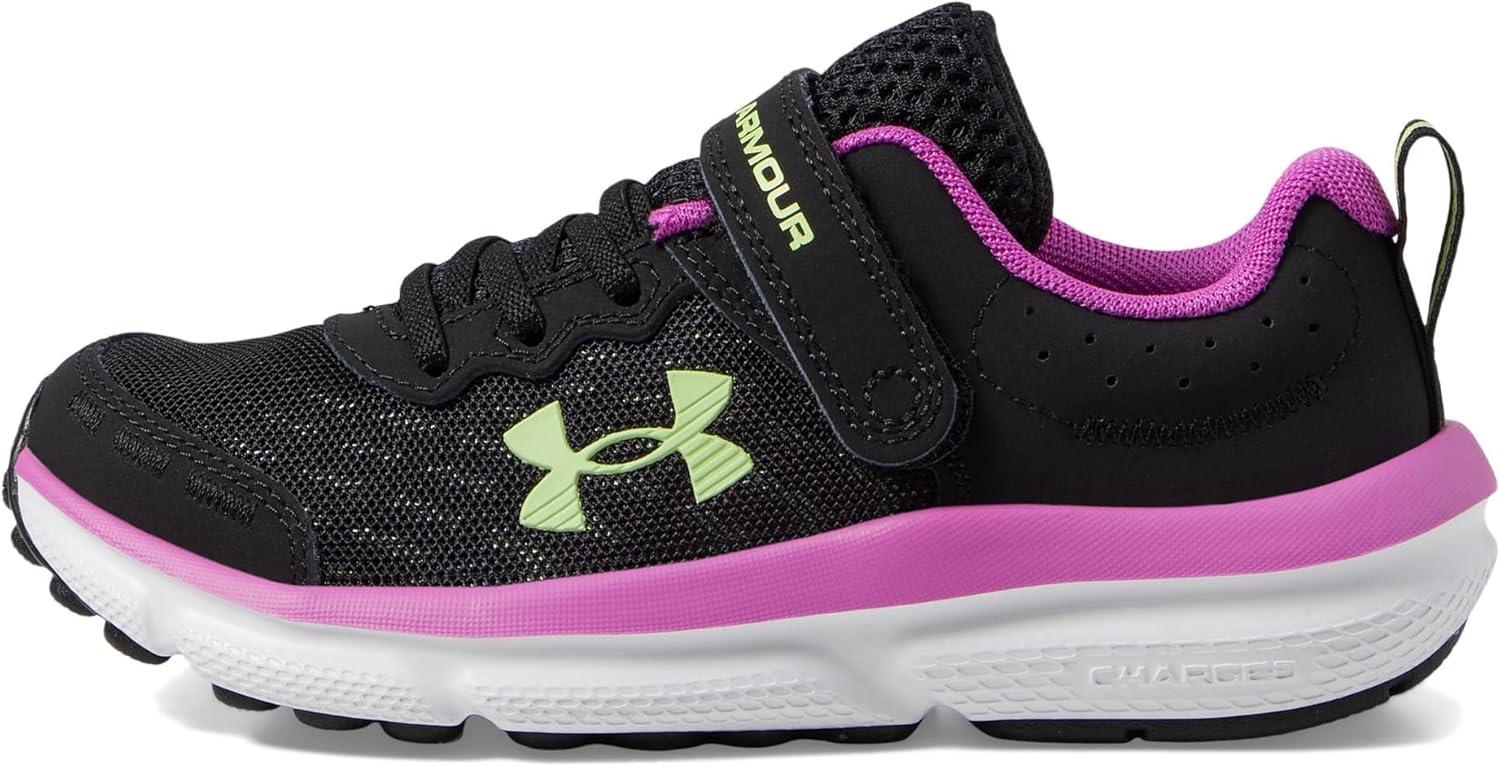 image:imageUnder Armour Girls Pre School Assert 10 Alternate Closure002 BlackVivid MagentaMorph Green