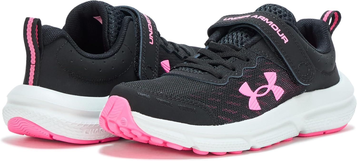 image:imageUnder Armour Girls Pre School Assert 10 Alternate Closure003 BlackAero PinkAero Pink