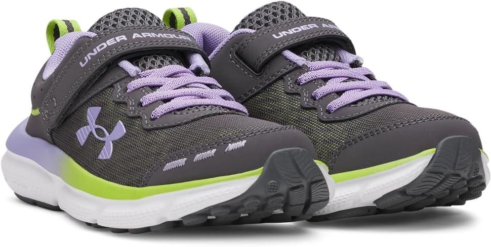 image:imageUnder Armour Girls Pre School Assert 10 Alternate Closure025 CastlerockGreen VibeTransparent