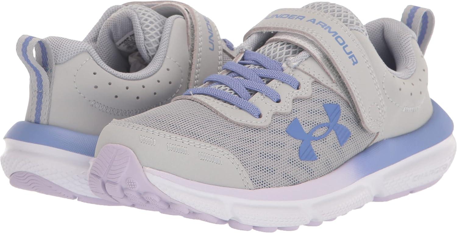 image:imageUnder Armour Girls Pre School Assert 10 Alternate Closure101 Mod GrayNebula PurpleBaja Blue