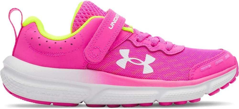 image:imageUnder Armour Girls Pre School Assert 10 Alternate Closure652 Rebel PinkHigh Vis YellowWhite