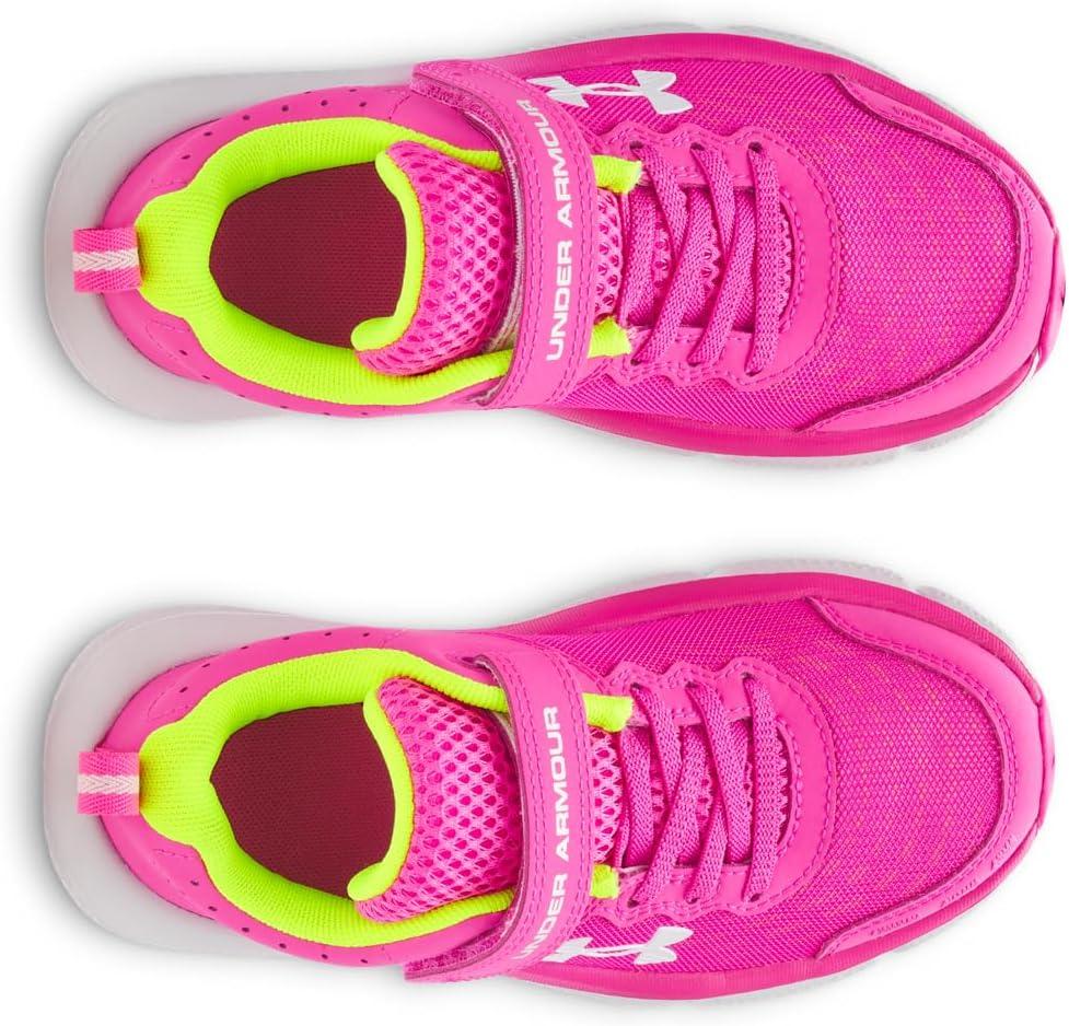 image:imageUnder Armour Girls Pre School Assert 10 Alternate Closure652 Rebel PinkHigh Vis YellowWhite
