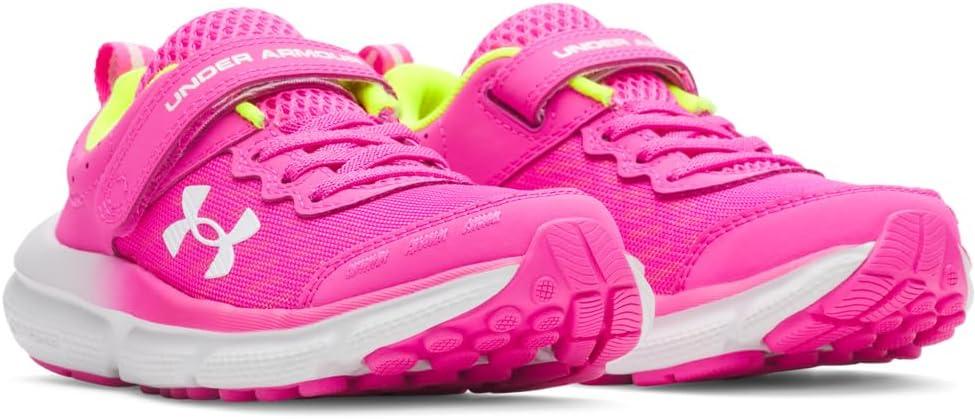 image:imageUnder Armour Girls Pre School Assert 10 Alternate Closure652 Rebel PinkHigh Vis YellowWhite