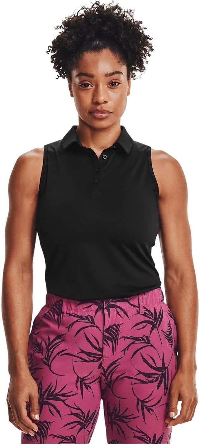 image:imageUnder Armour Womens Zinger Sleeveless Golf PoloBlack 001Black