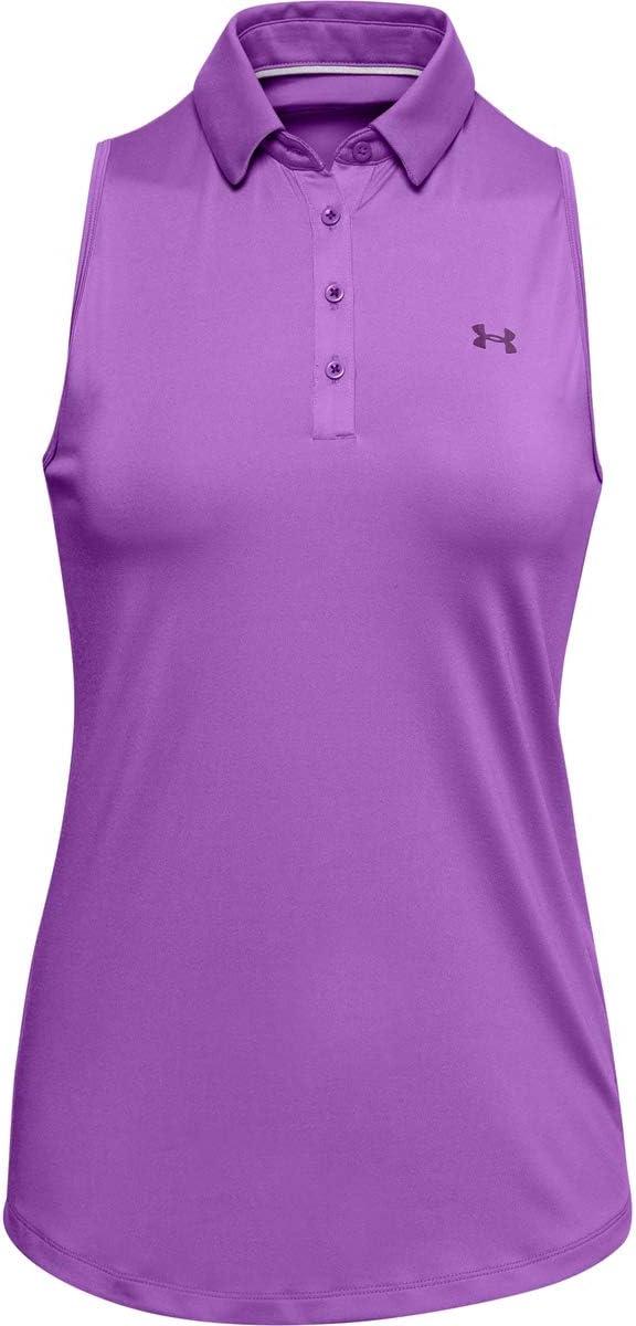 image:imageUnder Armour Womens Zinger Sleeveless Golf PoloExotic Bloom 568Baltic Plum
