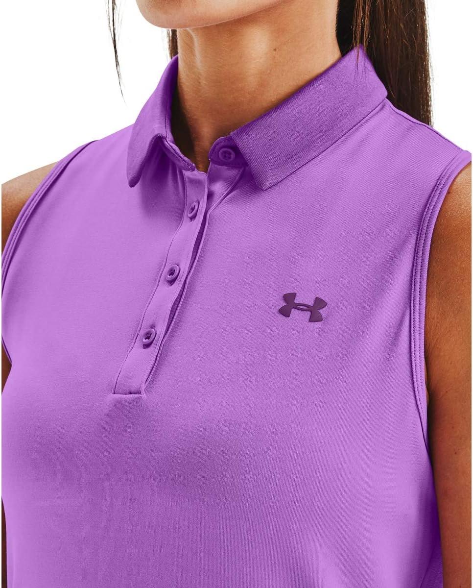 image:imageUnder Armour Womens Zinger Sleeveless Golf PoloExotic Bloom 568Baltic Plum