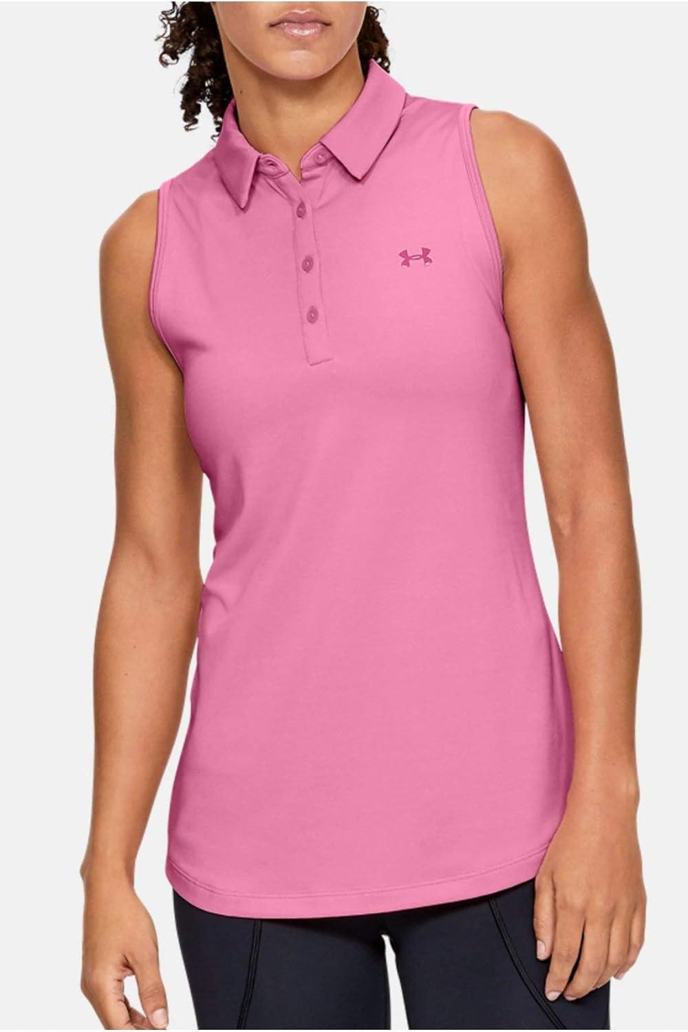 image:imageUnder Armour Womens Zinger Sleeveless Golf PoloLipstick 691Black