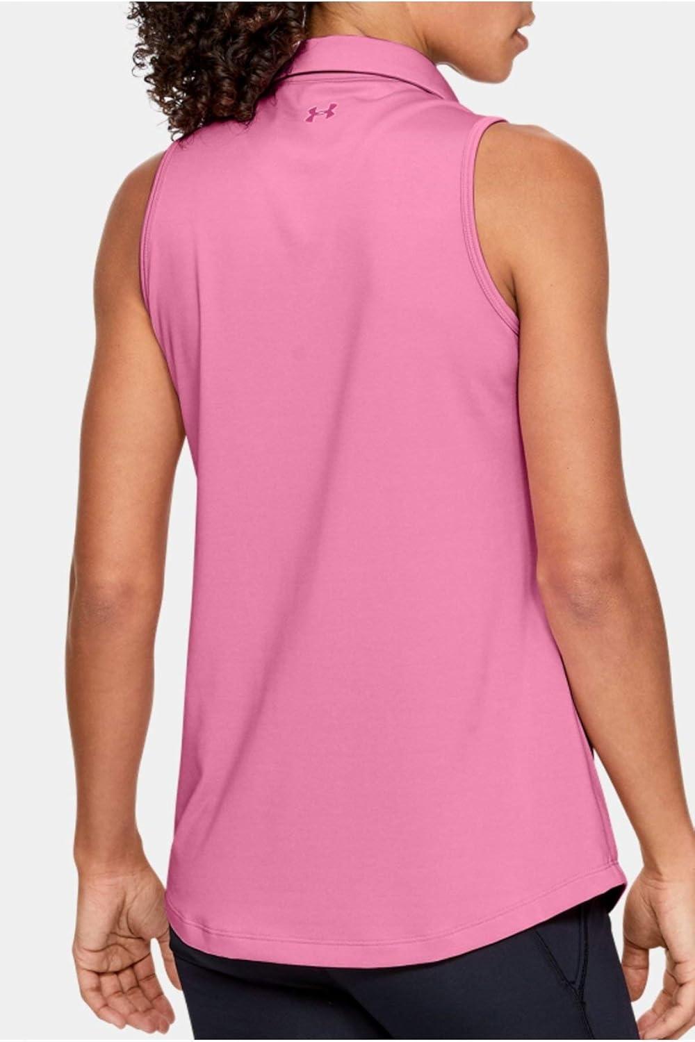 image:imageUnder Armour Womens Zinger Sleeveless Golf PoloLipstick 691Black