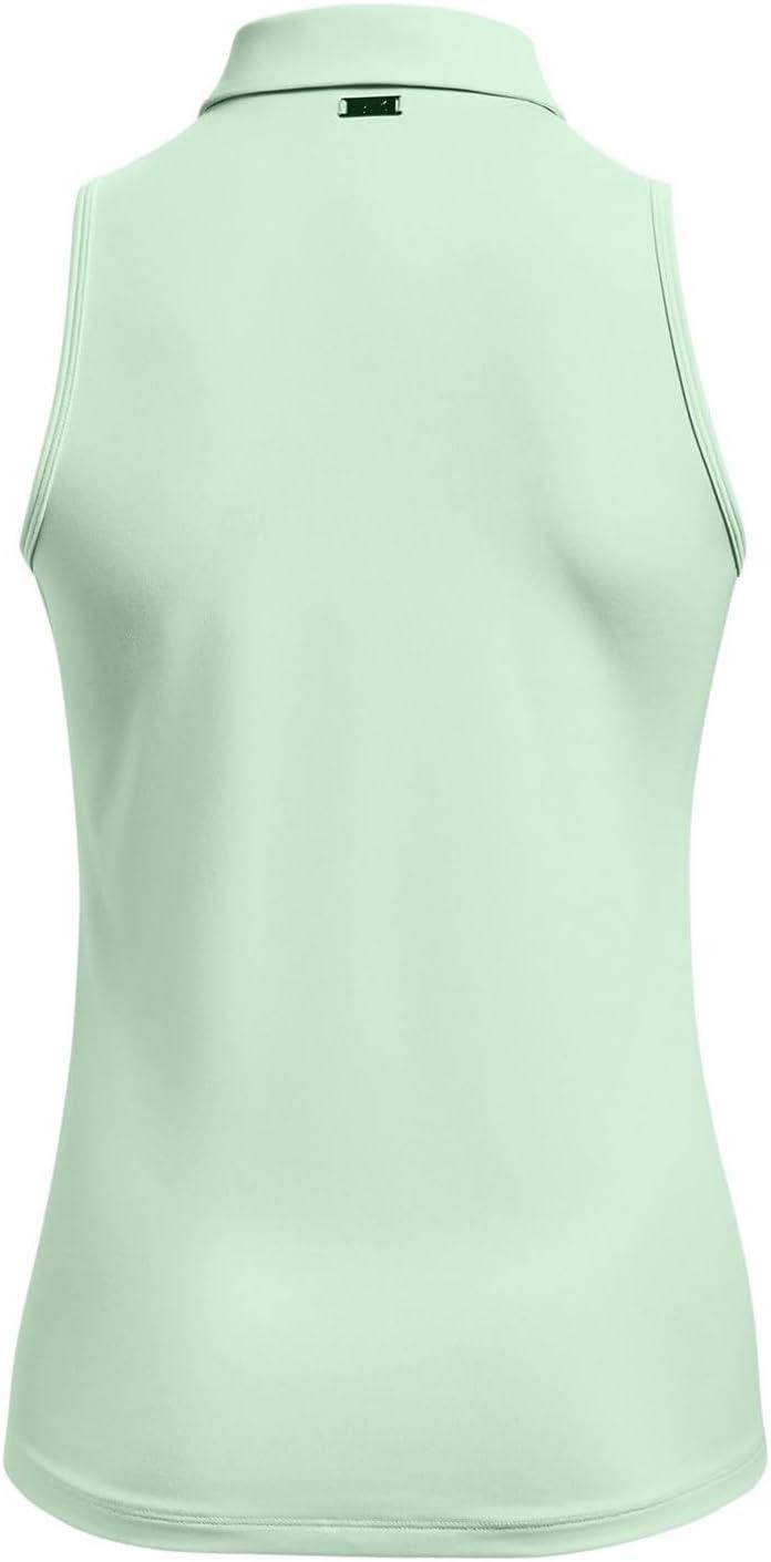 image:imageUnder Armour Womens Zinger Sleeveless Golf PoloSea Mist 936Metallic Silver