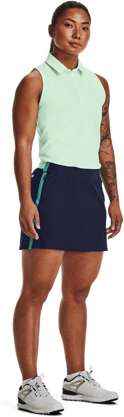 image:imageUnder Armour Womens Zinger Sleeveless Golf PoloSea Mist 936Metallic Silver