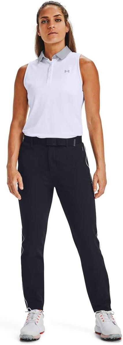 image:imageUnder Armour Womens Zinger Sleeveless Golf PoloWhite 101Halo Gray
