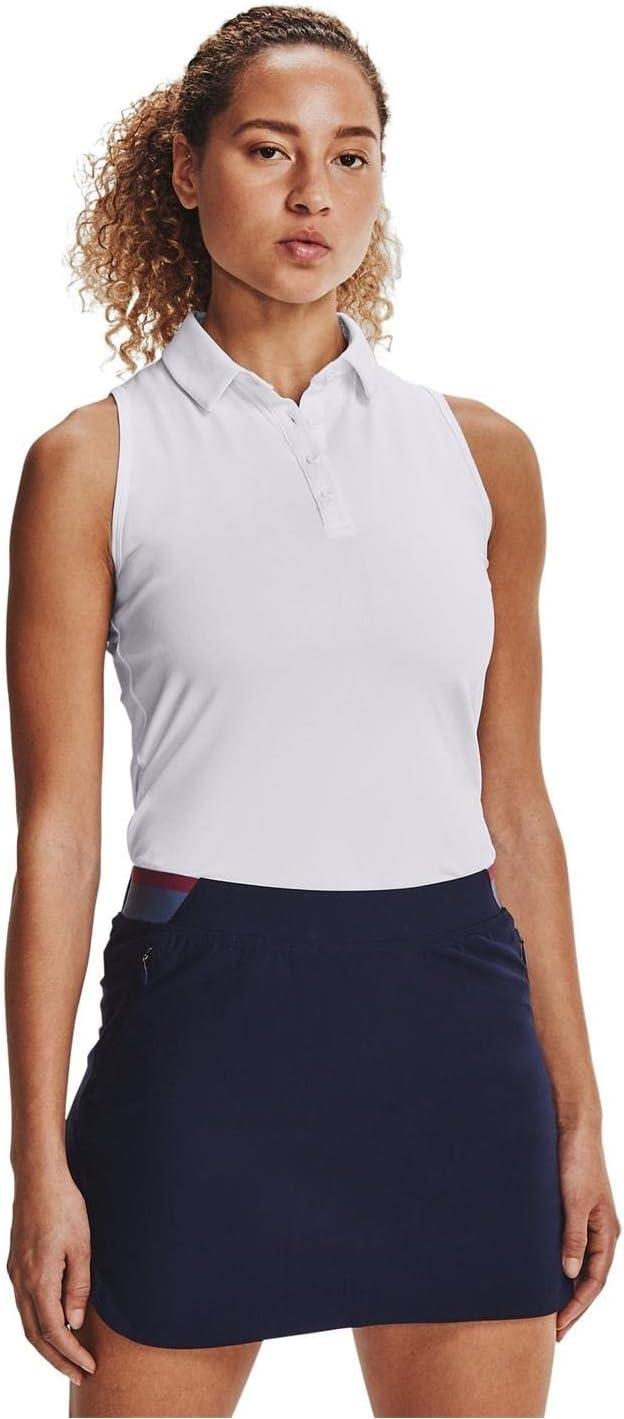 image:imageUnder Armour Womens Zinger Sleeveless Golf PoloWhite 101White