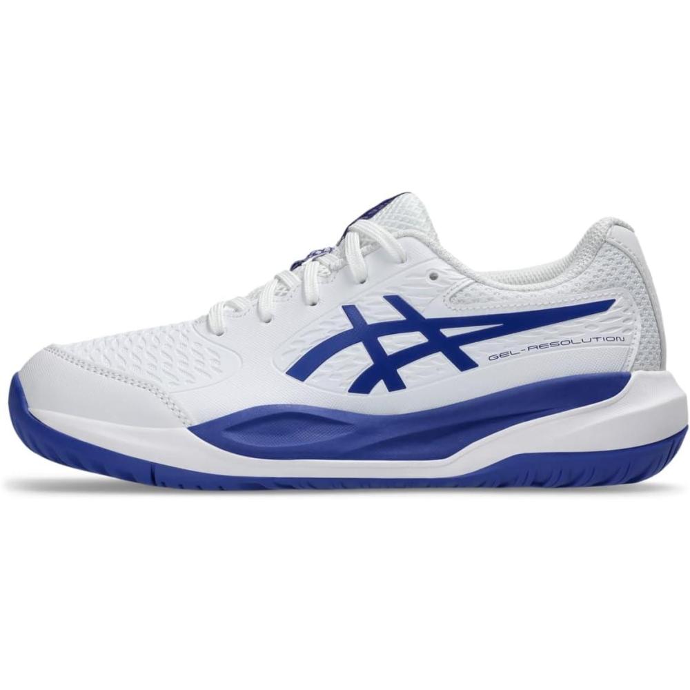 image:imageASICS Kids GelResolution X Grade School Tennis ShoesWhiteDark Cobalt