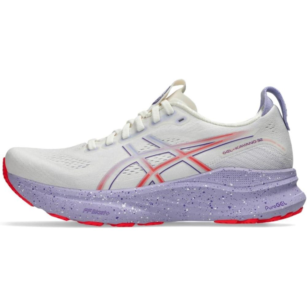 image:imageASICS Womens GelKayano 32 Running ShoesCreamEdo Purple