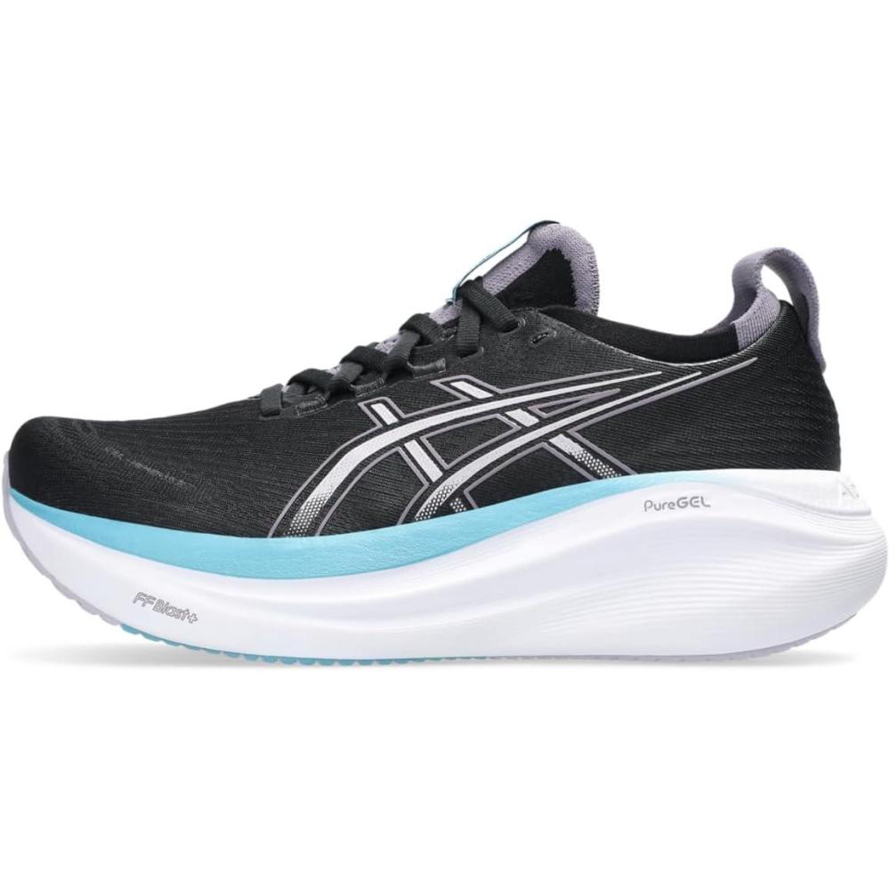 image:imageASICS Womens GelNimbus 27 Running ShoesBlackDusk Violet