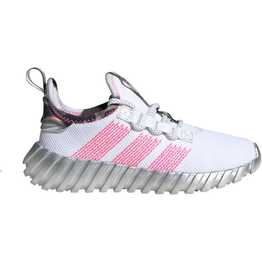 image:imageAdidas UnisexChild Kaptir FlowWhiteLucid PinkSilver Metallic