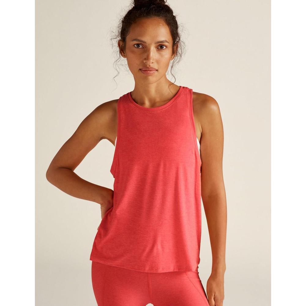 image:imageBeyond Yoga Womens Featherweight Rebalance TankCoral Glow Heather