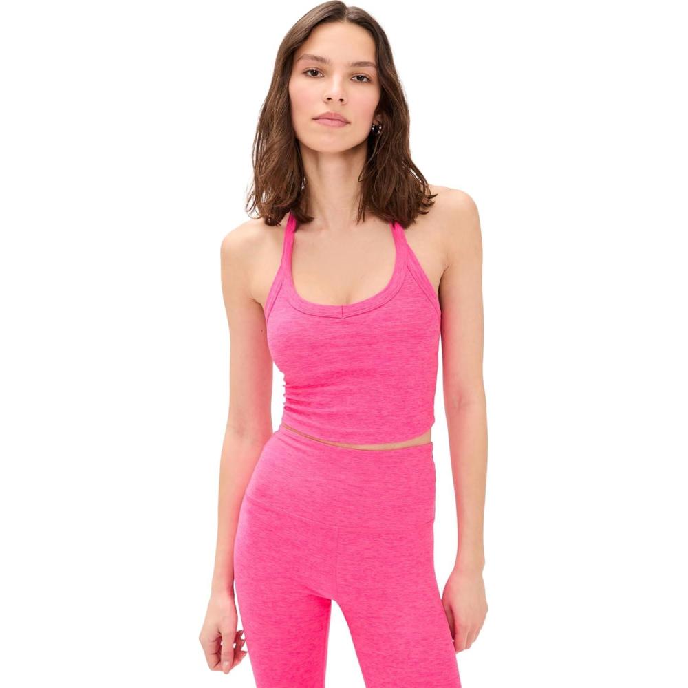 image:imageBeyond Yoga Womens Spacedye on The Up Cropped TankPink Glow Heather