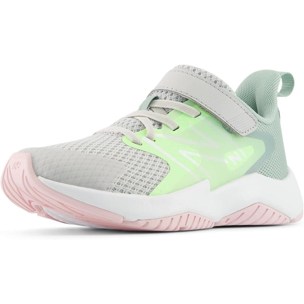 image:imageNew Balance Kids Rave Run V2 Hook and LoopGrey MatterMint FlashMosaic Green