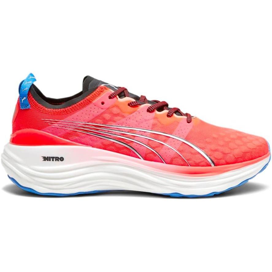 image:imagePUMA Mens Foreverrun Nitro Running Sneakers Shoes BlackFire OrchidPuma BlackUltra Blue