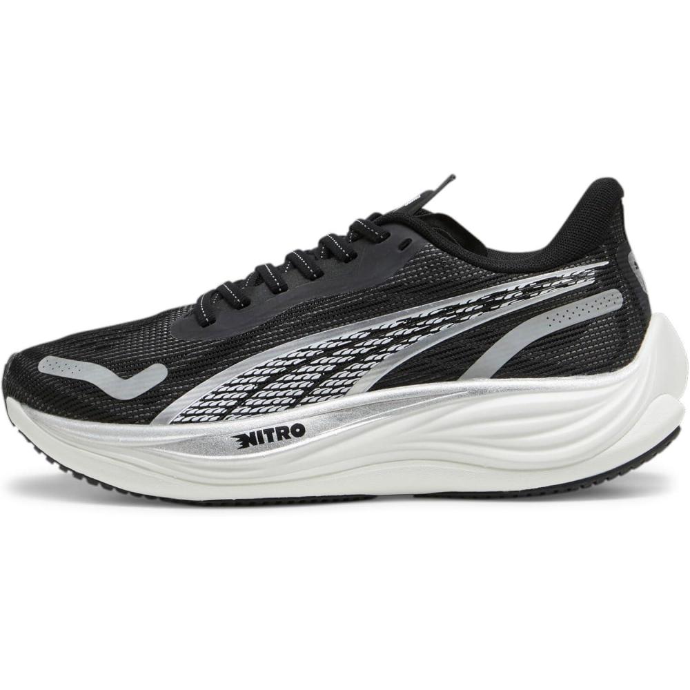 image:imagePuma Womens Velocity Nitro 3 Running ShoesPuma BlackPuma SilverPuma White