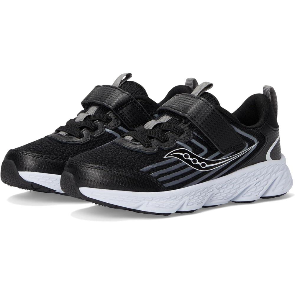 image:imageSaucony Kids Wind 30 Alternative ClosureBlackWhite