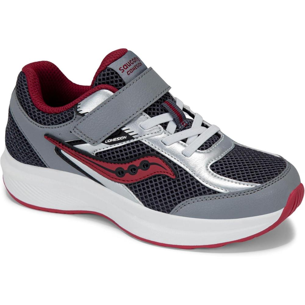 image:imageSaucony UnisexChild Cohesion Kdz Alternative ClosureGreyCharcoal