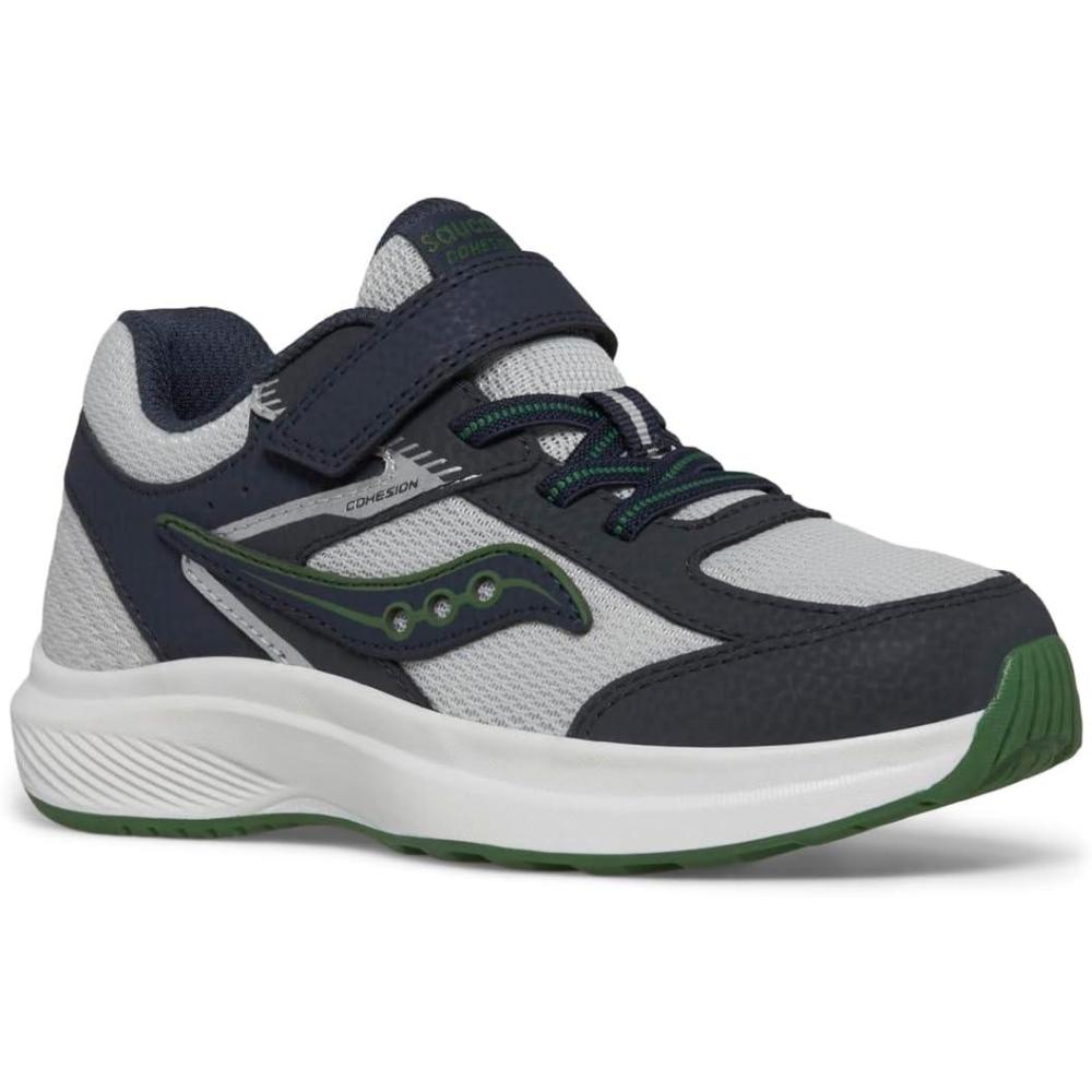 image:imageSaucony UnisexChild Cohesion Kdz Alternative ClosureNavyGreyGreen