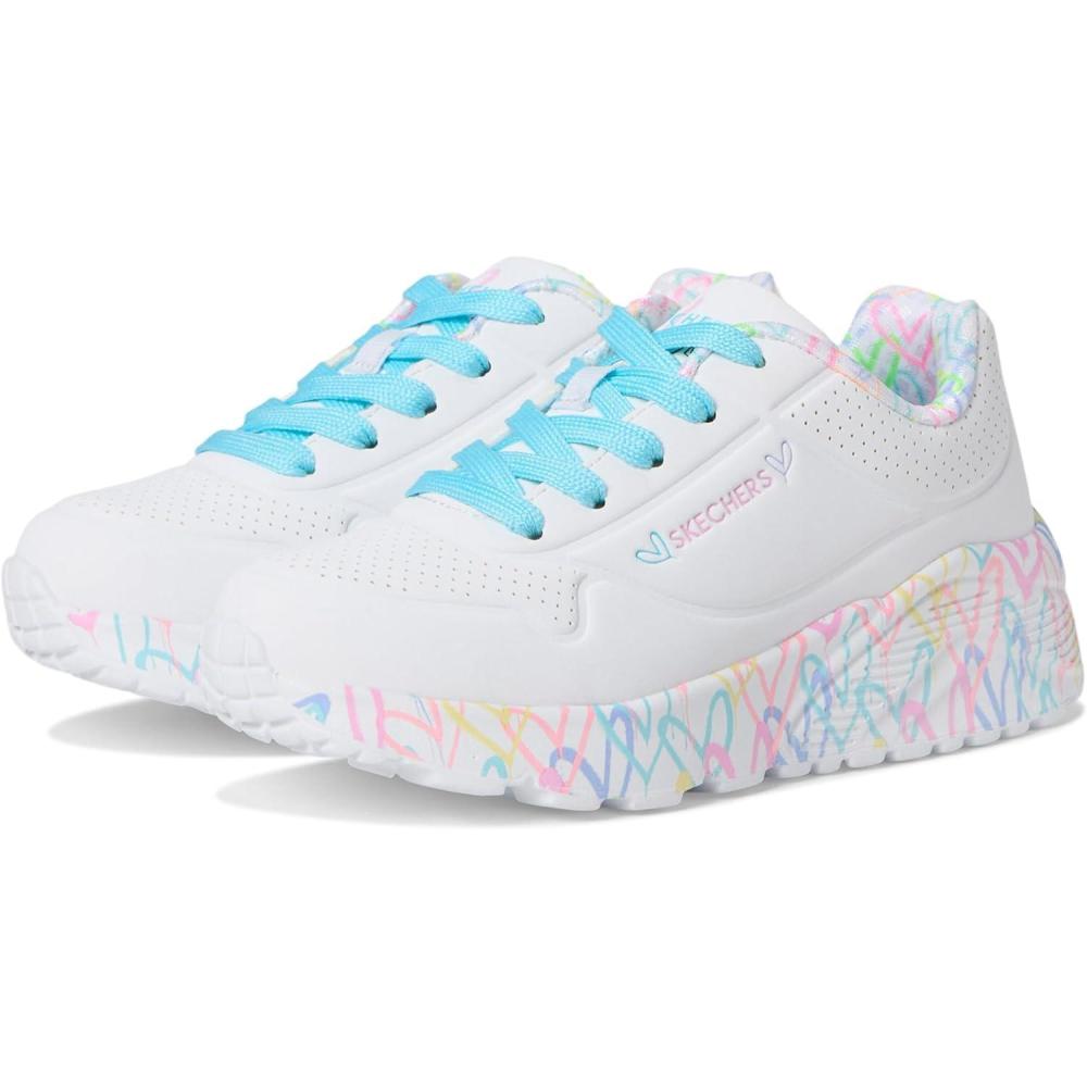 image:imageSkechers Womens Uno Lite Lovely Luv 314976l Little KidBig KidWhitePinkTurquoise