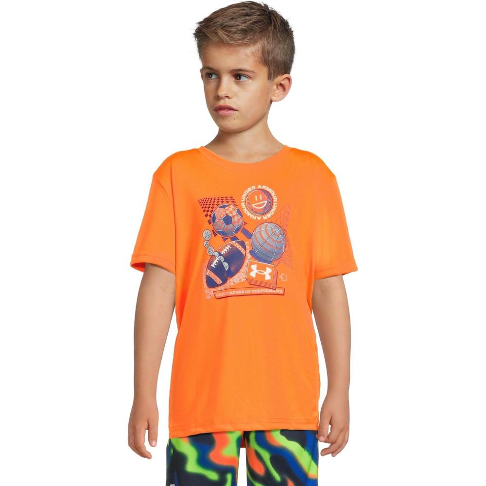 image:imageUnder Armour Boys Tech Multi Sport Short Sleeve Little KidBlaze Orange