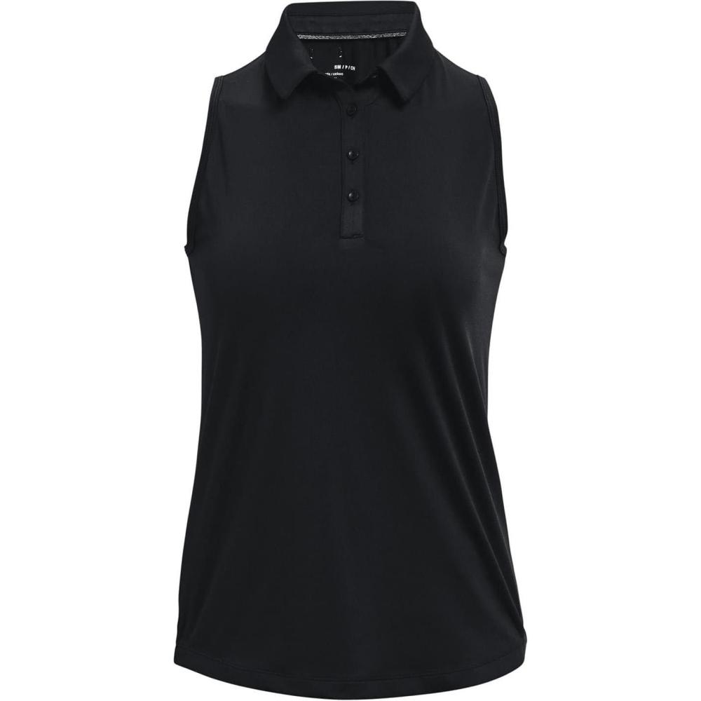 image:imageUnder Armour Womens Zinger Sleeveless Golf PoloBlack 001Black