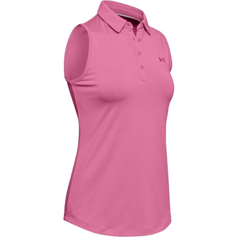 image:imageUnder Armour Womens Zinger Sleeveless Golf PoloLipstick 691Black