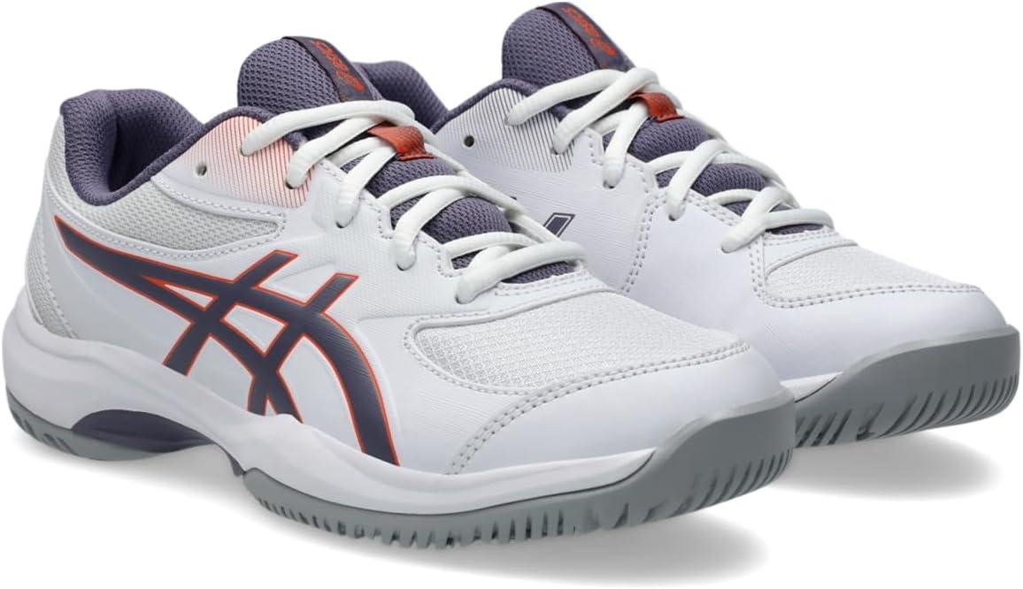 image:imageASICS Kids GelGame Grade School Tennis ShoesWhiteGreyish Purple
