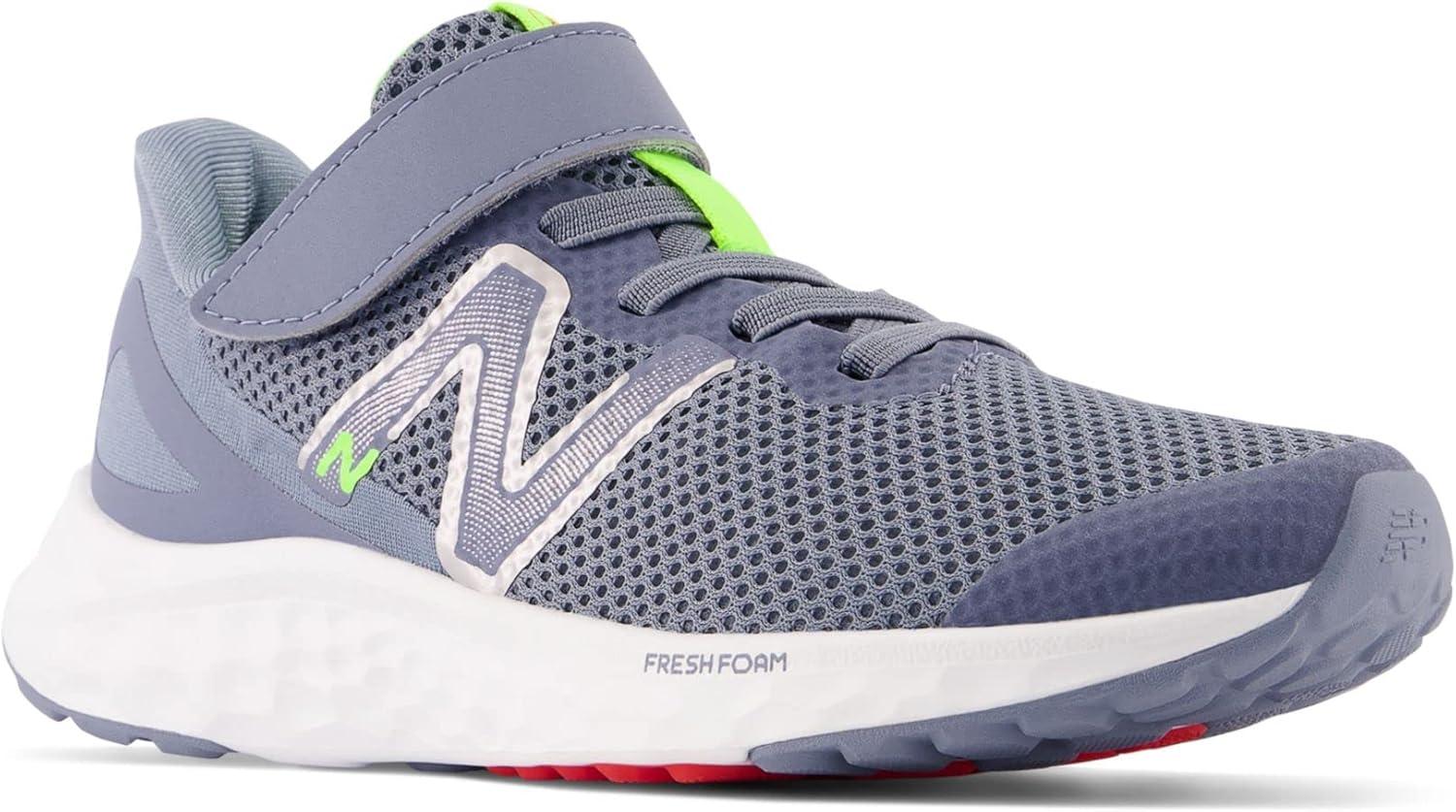 image:imageNew Balance Kids Fresh Foam Arishi V4 Running ShoesArctic GreyPixel GreenTrue Red