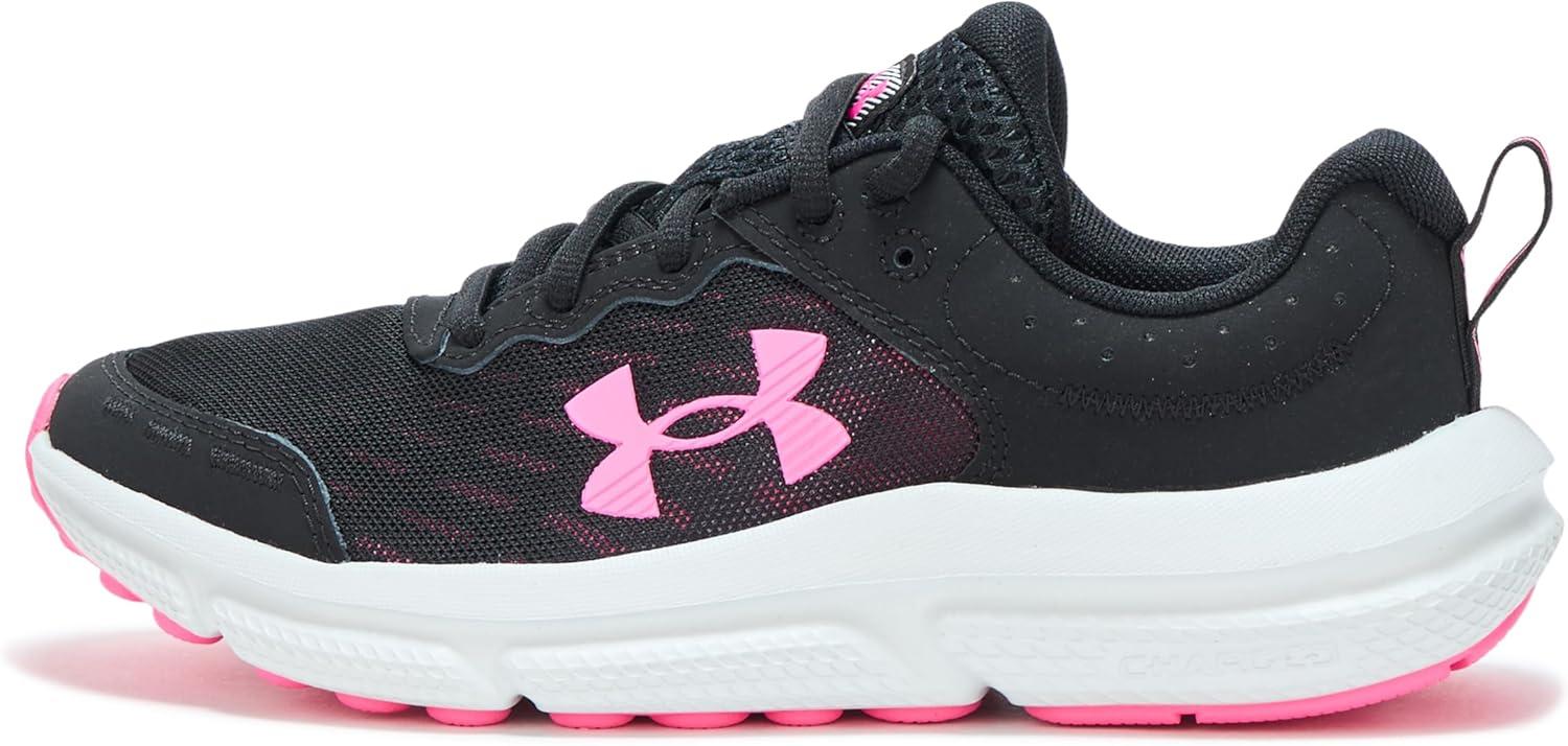 image:imageUnder Armour Girls Assert 10 Running Shoes003 BlackAero PinkAero Pink