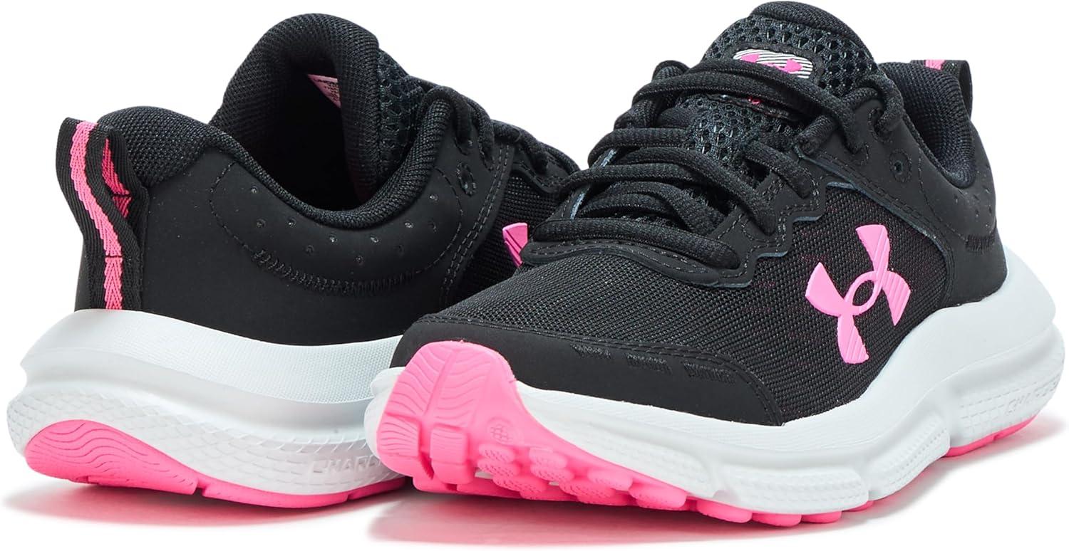 image:imageUnder Armour Girls Assert 10 Running Shoes003 BlackAero PinkAero Pink