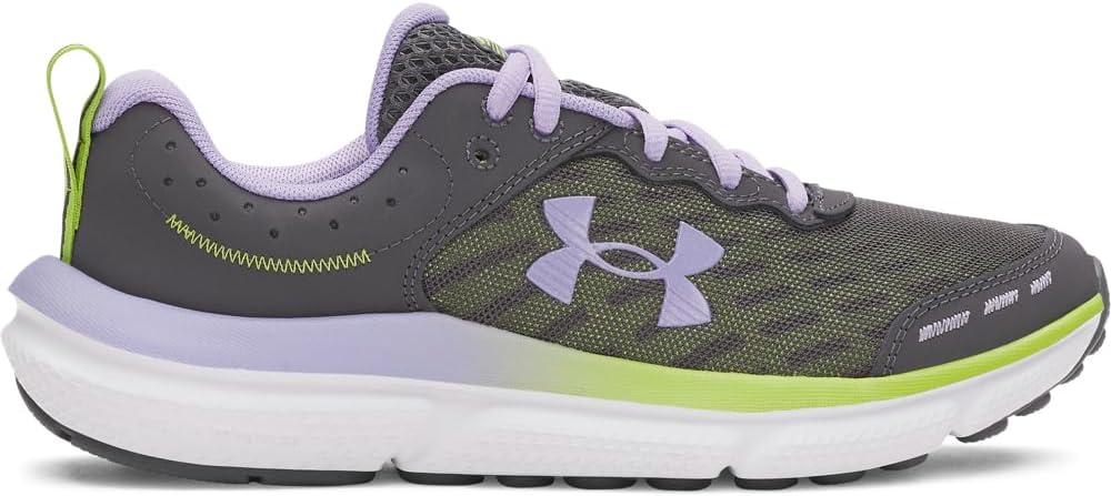image:imageUnder Armour Girls Assert 10 Running Shoes025 CastlerockGreen VibeTransparent