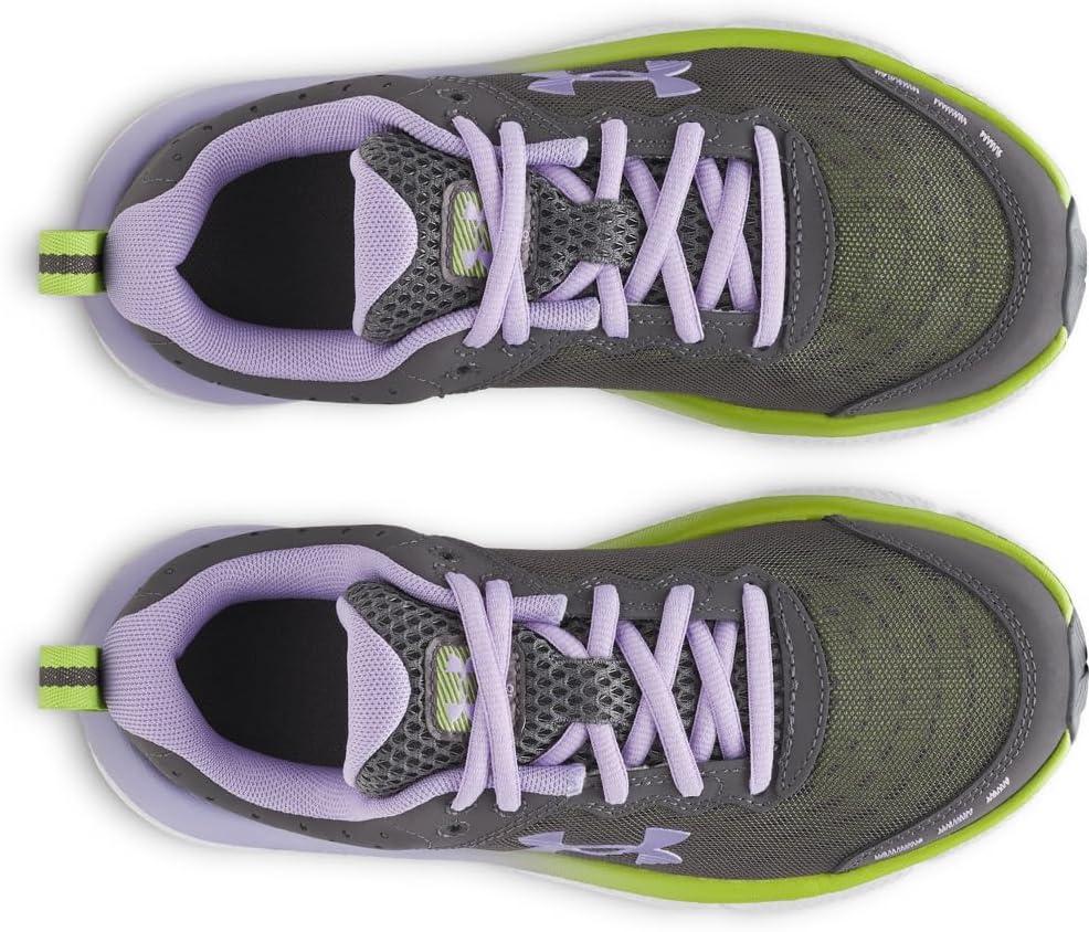 image:imageUnder Armour Girls Assert 10 Running Shoes025 CastlerockGreen VibeTransparent