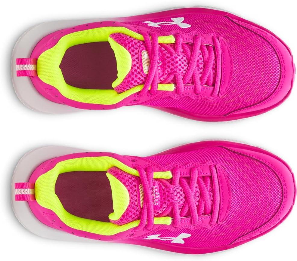 image:imageUnder Armour Girls Assert 10 Running Shoes652 Rebel PinkHigh Vis YellowWhite