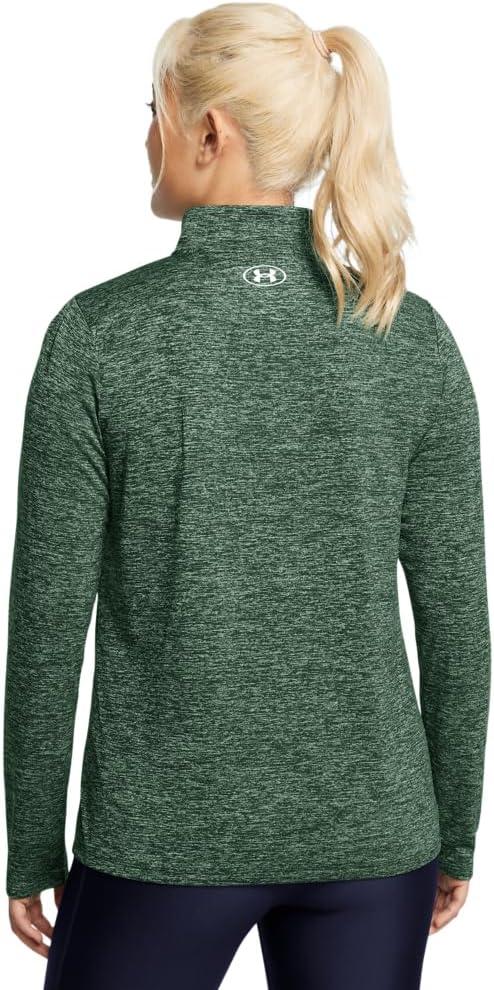 image:imageUnder Armour Womens Tech Twist Quarter Zip301 Forest Green White