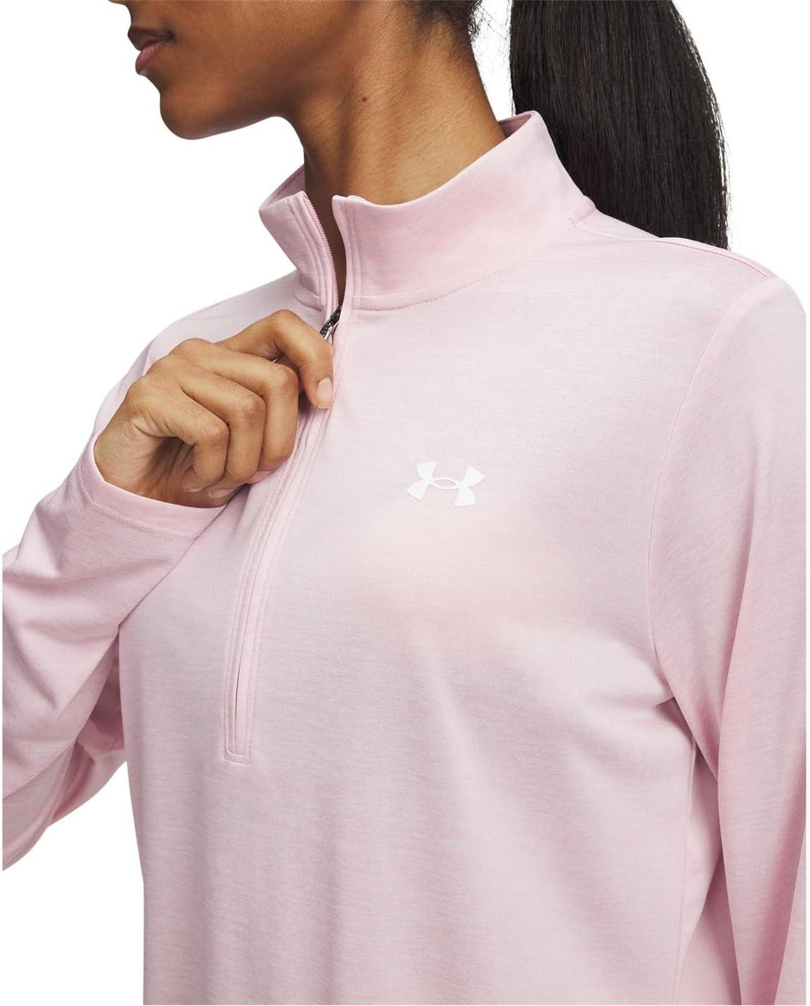 image:imageUnder Armour Womens Tech Twist Quarter Zip647 Prime Pink White