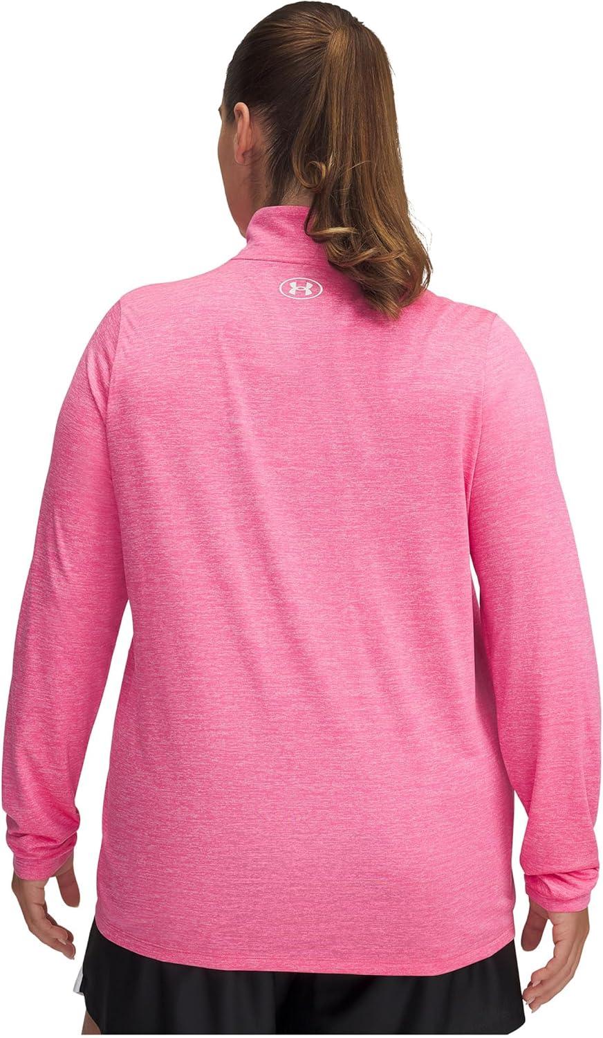 image:imageUnder Armour Womens Tech Twist Quarter Zip672 Super Pink White