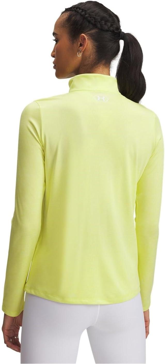 image:imageUnder Armour Womens Tech Twist Quarter ZipHigh Vis YellowWhite