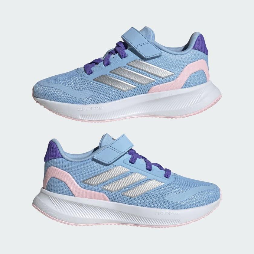 image:imageadidas UnisexChild Runfalcon 30 Shoes Big Kid SneakerBlueSilver MetallicClear Pink